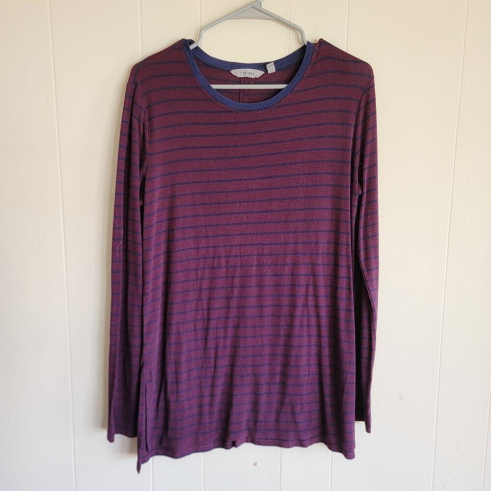 Athleta Long Sleeve Crew‎ Neck Striped Top